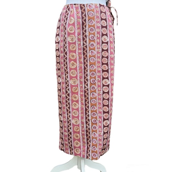 Medallion Stripe Maxi Wrap Skirt Sixe XS - Picture 1 of 10
